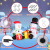 Lucktree 5FT Christmas Inflatables, LED Lighted Xmas Double Inflatable Snowmen Holding Gift Boxes