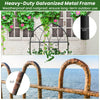 Lucktree 2 Pack Trellis for Climbing Plants Outdoor, 7 FT Tall Galvanized Steel Garden Trellis