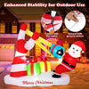 Lucktree 7 FT Christmas Inflatable Santa Outdoor Decoration