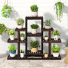 Lucktree Plant Stand Indoor & Outdoor 6 Tier Wood Flower Pot Stand for Multiple Plants