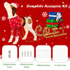 Lucktree Lighted Christmas Dog with Sleigh & Gift Boxes Combo Decorations