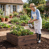 Lucktree 23" x 23" Square Wooden Raised Garden Bed (1/2)