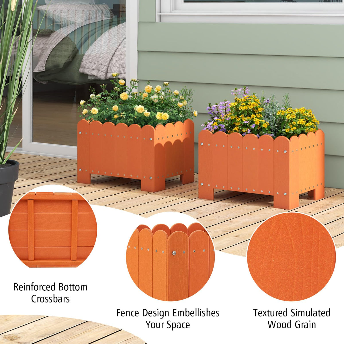 Lucktree 2 Pack Rectangular Planter Box