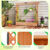 Lucktree Raised Garden Bed with Trellis and Hanging Roof