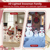 3-Piece Pre-Lit 3D Snowman Set with 270 LED Lights