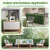Lucktree Artificial Boxwood Hedge Wall, Faux Grass Wall with PE Leaves and Aluminum Frame
