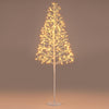 Lucktree LED Birch Tree, 5/6/7 FT Pre-lit Twig Tree with Warm White Light LED Lights, Weighted Base