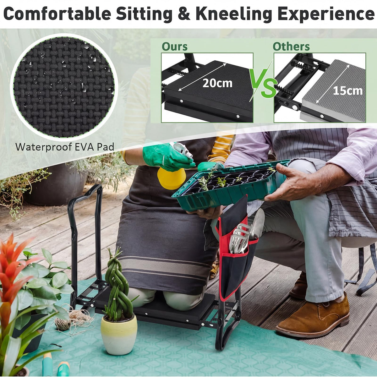Lucktree Garden Kneeler & Seat Folding Gardening Stool