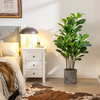 Lucktree Fake Fiddle Leaf Fig Tree, 2-Pack 51'' Tall Artificial Tree Greenery Plants in Pots W/100 Leaves - LucktreeUS