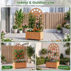 Lucktree Wooden Raised Garden Bed with Trellis 48 Inch Outdoor Screen