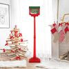 Lucktree 59 Inch Musical Christmas Street Lamp, Festive Lamp Post w/Sound-Activated Snow Globe Lantern