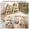 Lucktree 3-Tier Plant Stand Indoor | 28.5" Wood Flower Pot Plant Display Shelf
