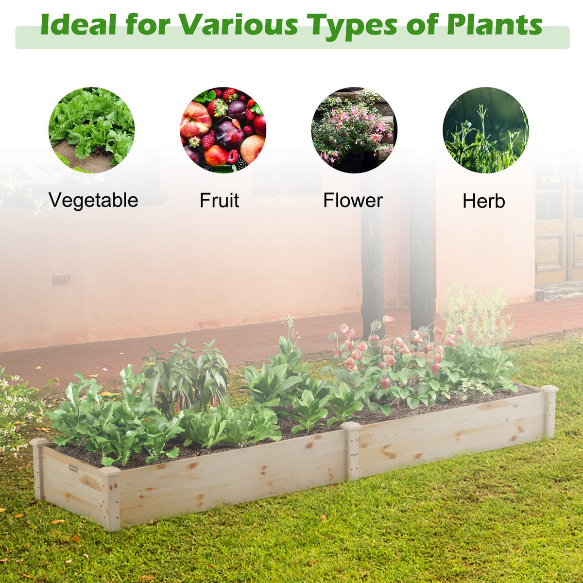 Lucktree Wooden Raised Garden Bed