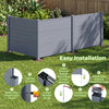 Lucktree No-Dig Air Conditioner Fence with Metal Stakes 48''W x 36''H