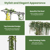 Lucktree Garden Arch Trellis, Wedding Arbor for Ceremony Party, 79''W x 81''H, Metal Garden Arbor for Climbing Plants Rose