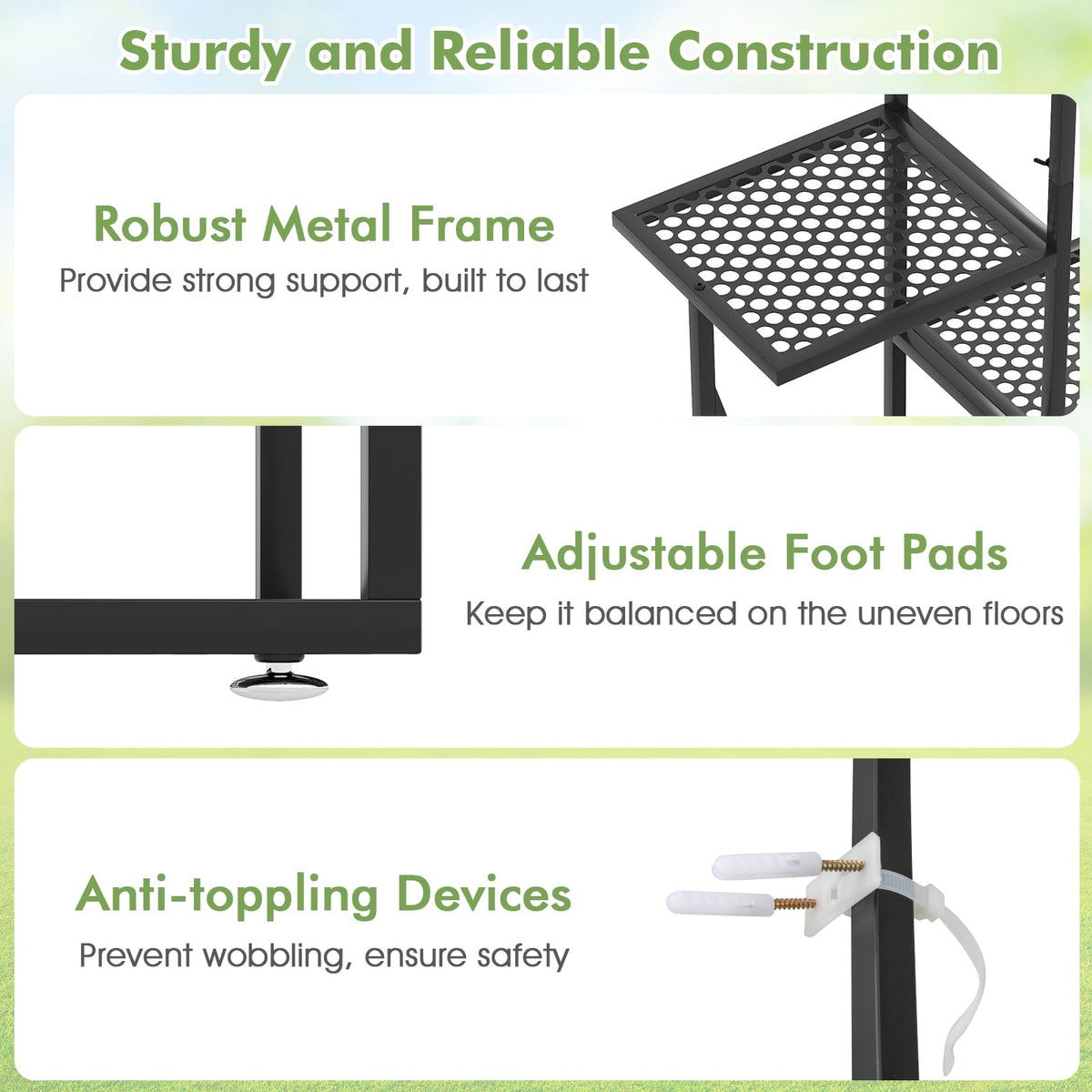 Lucktree 2 Pack 6-Tier Butterfly-Shaped Plant Stand Indoor