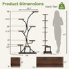 Lucktree Plant Stand Indoor with Grow Lights 8-Tier 58" Tall Corner Metal Plant Shelf