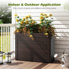Lucktree 32”x11”x24" Wicker Raised Garden Bed