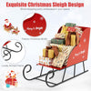 Lucktree Metal Christmas Santa Sleigh Basket Xmas Santas Gift Storage Sleigh