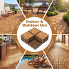 Lucktree 12" x 12" Interlocking Acacia Wood Deck Tiles