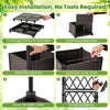 Lucktree Raised Garden Bed with Lattice Trellis Self-Watering Planter Box（32"LX16"WX50"H）