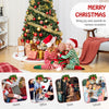 Lucktree 6ft Pre-Lit Christmas Tree, Artificial Hinged Xmas Tree with 200 Warm White LED Lights
