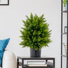 Lucktree 21.5" Artificial Tree, Set of 2 Faux Potted Plants Artificial Shrubs Bushes