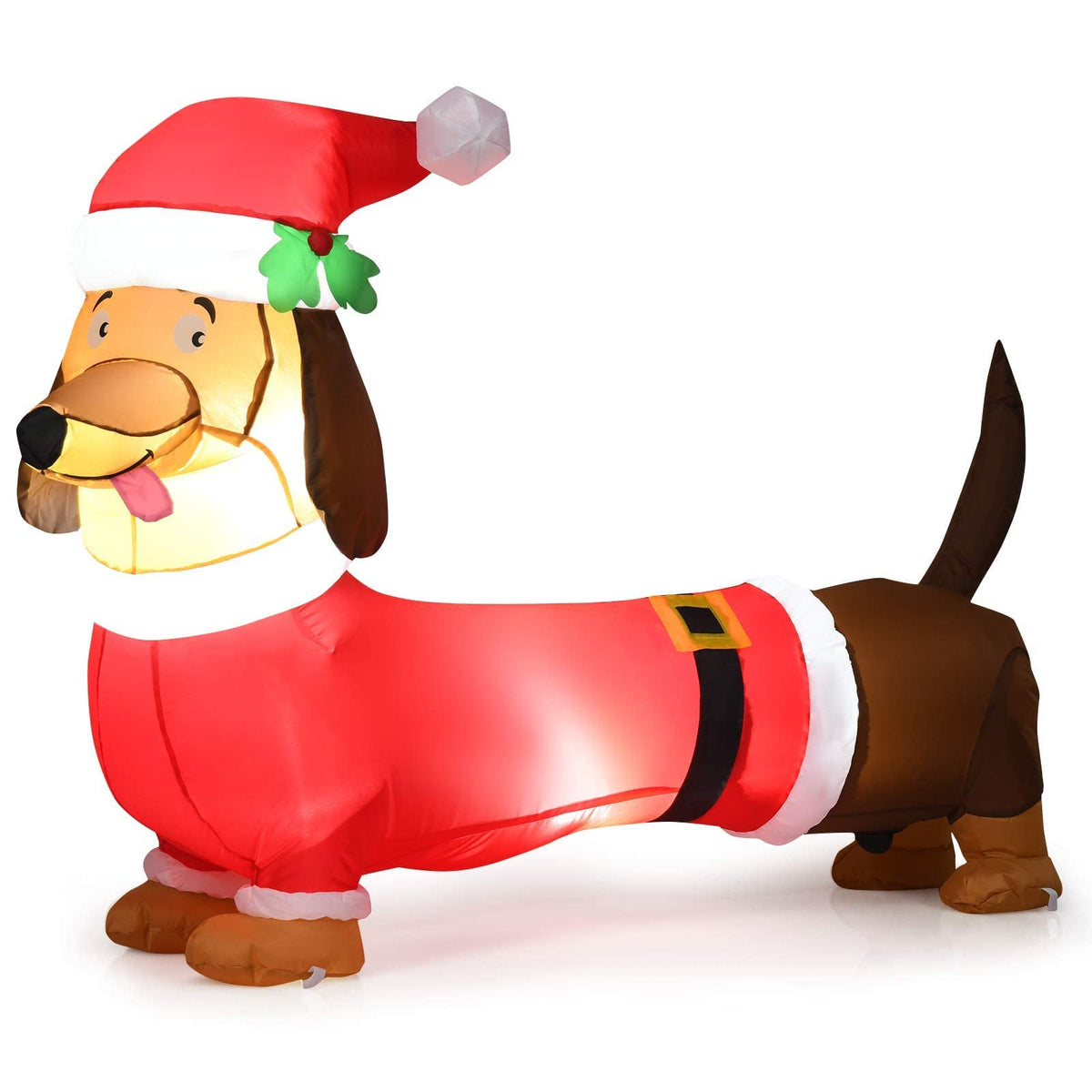 Lucktree 5.2 ft Inflatable Long Weiner Dog, Blow Up Yard Decoration