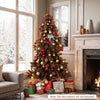 Lucktree 6 FT Pre-Lit Chocolate-Color Xmas Tree with 493 Pine Needles & PVC Tips
