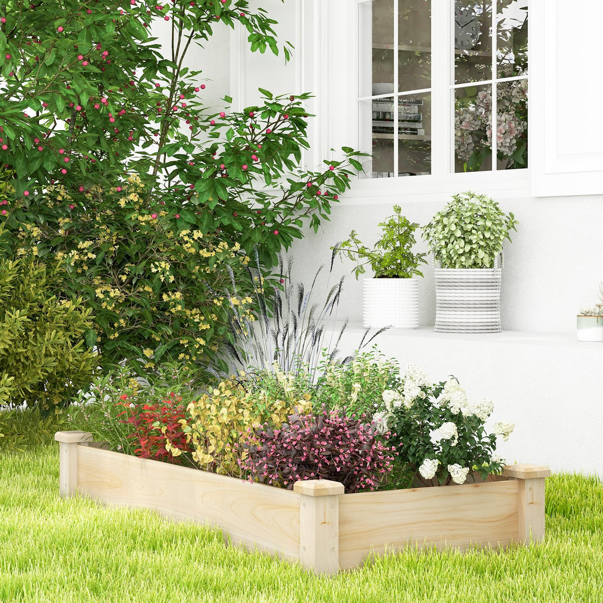 Lucktree Wooden Raised Garden Bed
