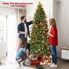 Lucktree 7.5ft Artificial Christmas Tree, Unlit Green Hinged Xmas Full Tree with 1019 Lush Branch Tips