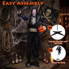 6 FT Animated Halloween Vampire Pirate Decoration with Pop-up Head