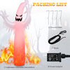 Lucktree 12 FT Halloween Inflatable Ghost W/ LED Lights, Air Blower, Stake, Sandbag