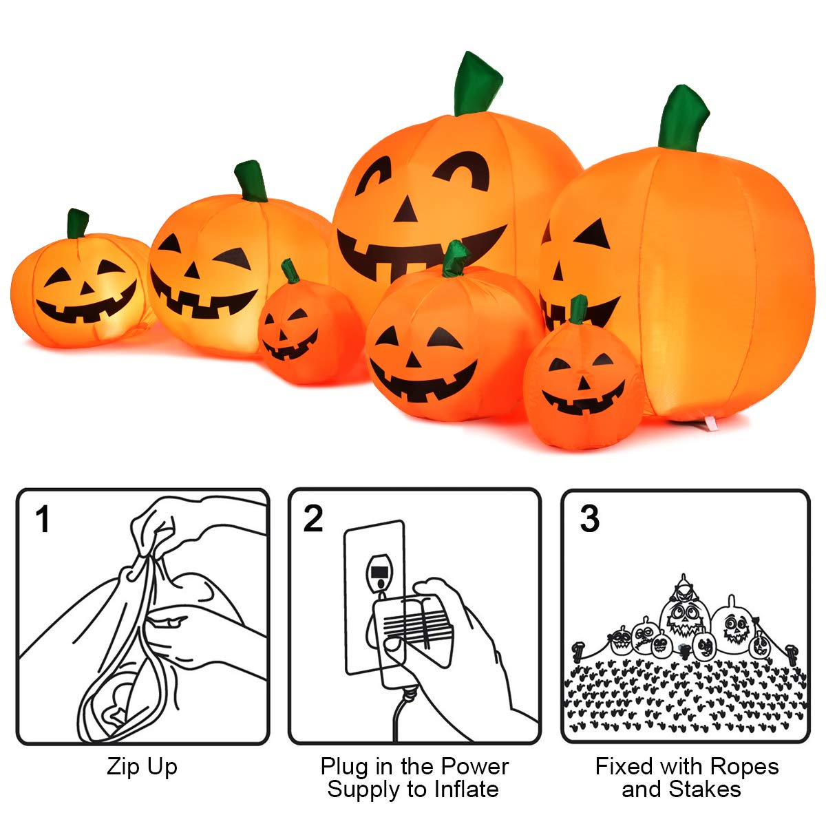 Lucktree 7.5 Ft Halloween Decorations