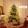 Lucktree 6ft Faux Hinged Xmas Full Tree with 240 Warm White LED Lights, 778 Branch Tips