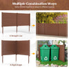 Lucktree Air Conditioner Fence 2/4 Panels - 48''W x 36''H Outdoor Privacy Screen Trash Can Enclosure with 3 Stakes