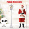 Lucktree 8 ft White Musical Christmas Streetlight | Lighted Holiday Decoration for Home Yard Porch