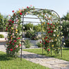 Lucktree Metal Garden Arch Trellis for Climbing Plants Outdoor