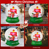 Lucktree 4.2 FT Christmas Inflatable Santa Snow Globe, Light Up Crystal Ball with Santa, Snowman & Road Sign