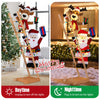 Lucktree 5.5 FT Lighted Reindeer & Santa Claus on Ladder