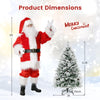 Lucktree Pre-Lit Snow Flocked Christmas Tree, Artificial Hinged Xmas Tree with 160 Multi-Color LED Lights