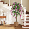 Lucktree 5.5FT Faux Wisteria Tree in Nursery Pot with Blooming Flowers