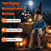 5.2 FT Animated Halloween Sitting Scary Scarecrow Decoration