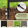 Lucktree 37" W x 61" H Outdoor Privacy Fence Screen with Ground Stakes & Base Feet (1/2)