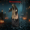 Lucktree 5.3 FT Halloween Animatronics Standing Hunchback Witch Decorations