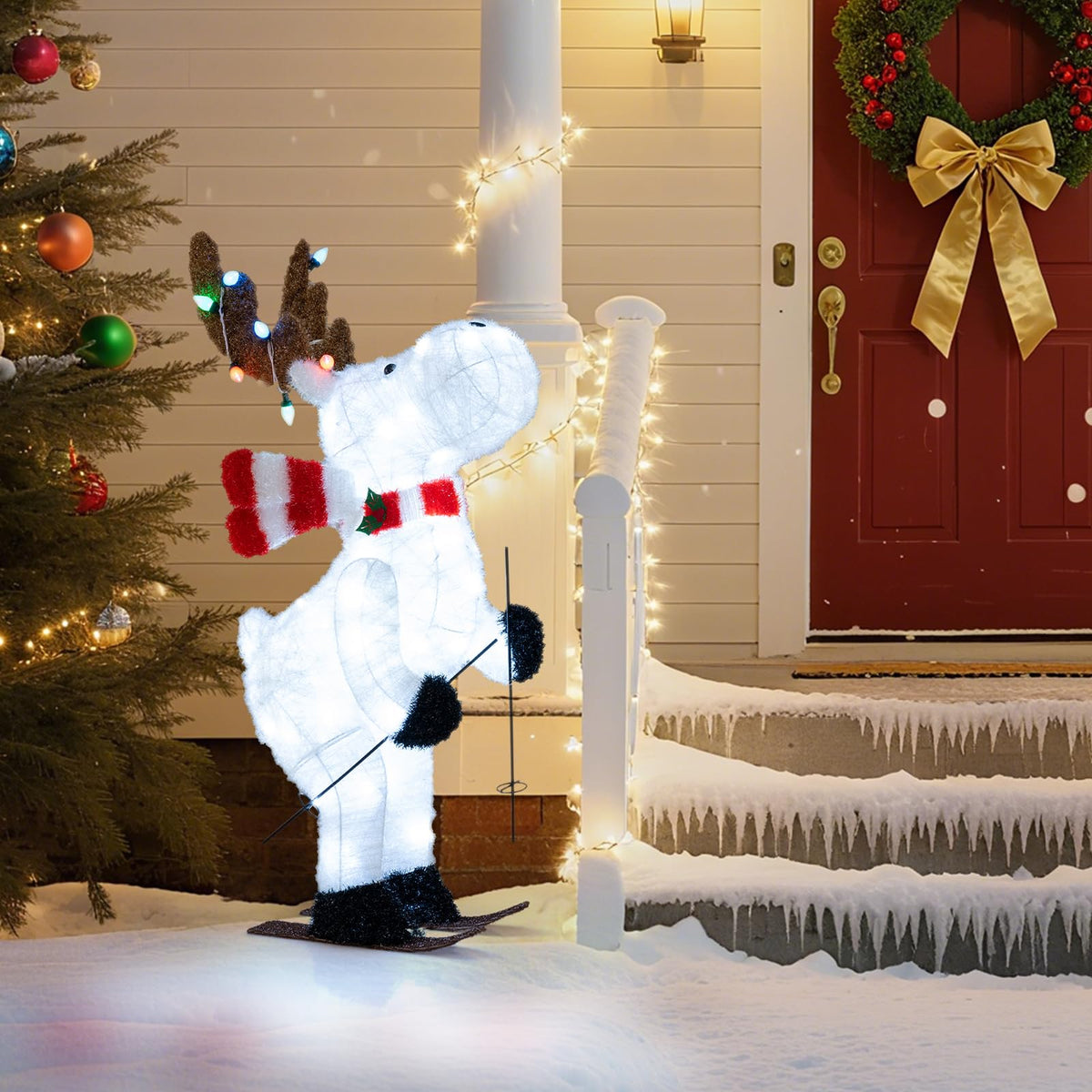 Lucktree Lighted Christmas Reindeer Decoration