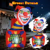 Lucktree 5 Ft Halloween Inflatable Clown, Blow up Circus Clown Box