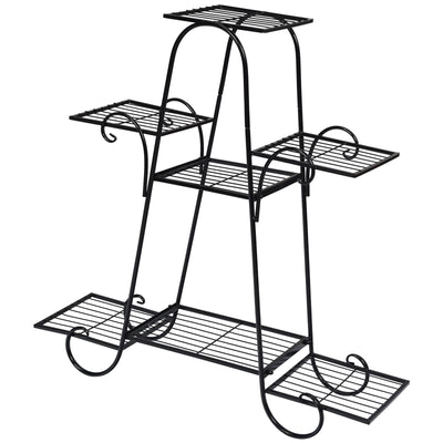 Lucktree 7 Tiers Metal Plant Stand Flower Pots Holder