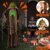 Lucktree 6 FT Halloween Light Up Talking Ghost Pumpkin with Glowing Ribs and Moving Head