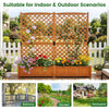 Lucktree 71" Wooden Raised Garden Bed with Trellis (1/2)